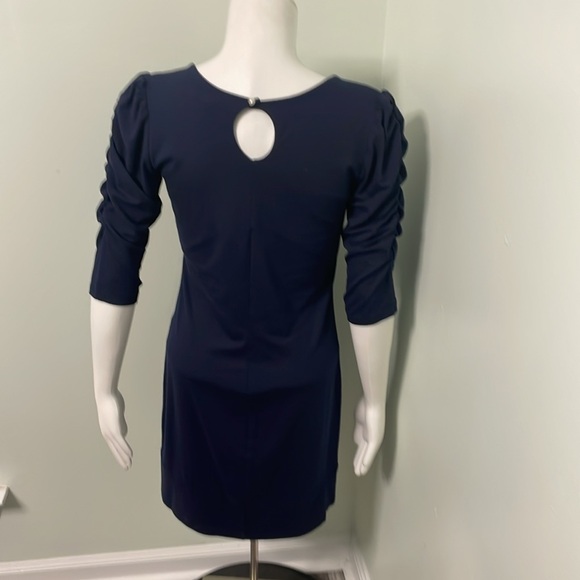 AMANDA UPRICHARD Shift Dress Womens Navy Blue Medium - Picture 4 of 7